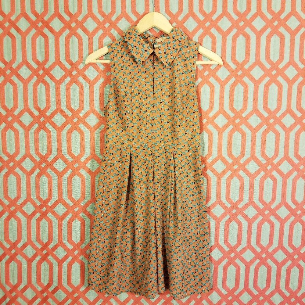 Monteau | Elephant print pleated dress